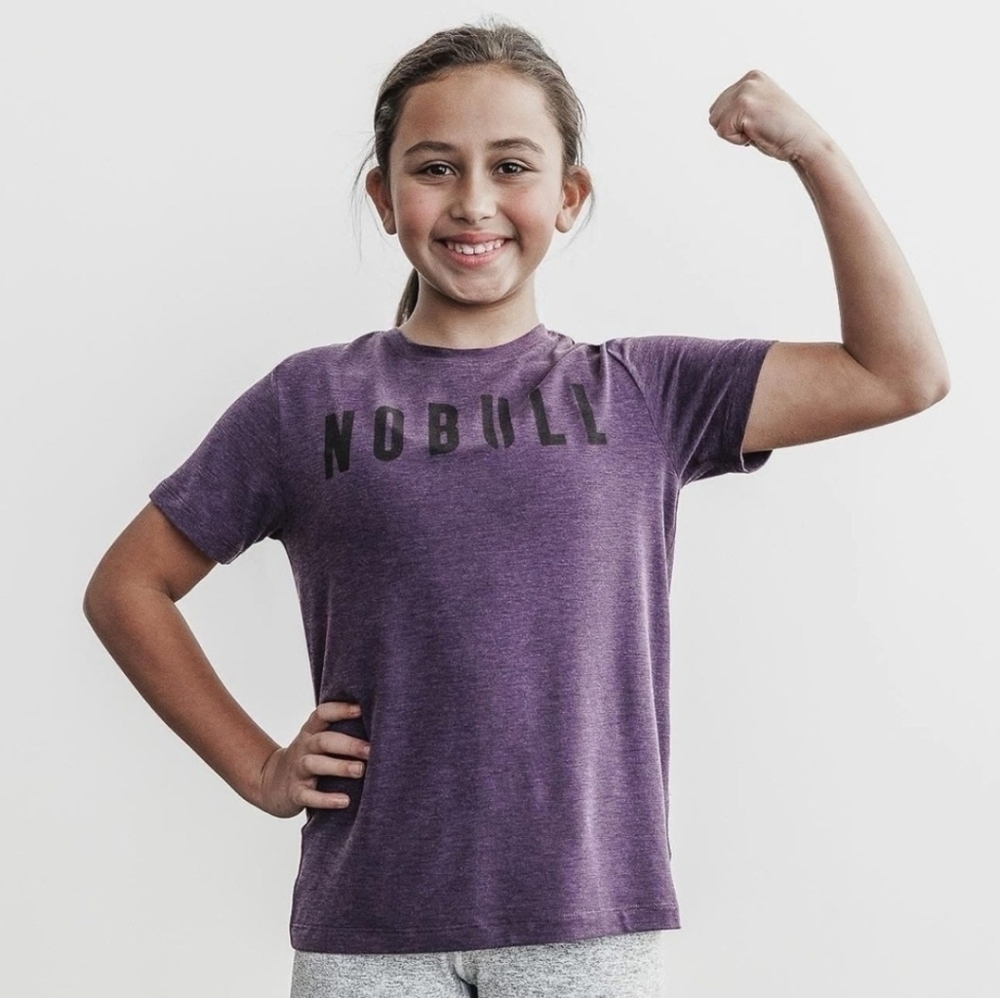 NOBULL Kid’s Tee - Purple-Med-NWT